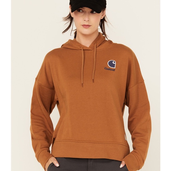 Carhartt Women's Tan Hoodie - Picture 2 of 9